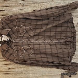 VINTAGE BKE Slim Fit Long Sleeve Shirt XL